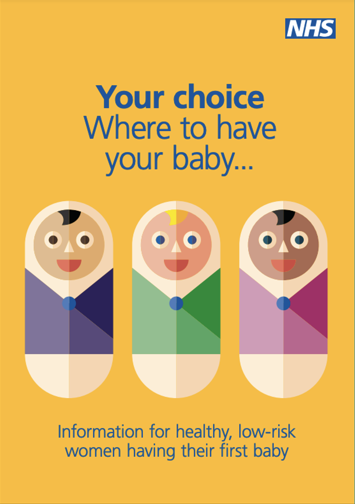 NHS - Your choice where to have your baby (women having their first baby)